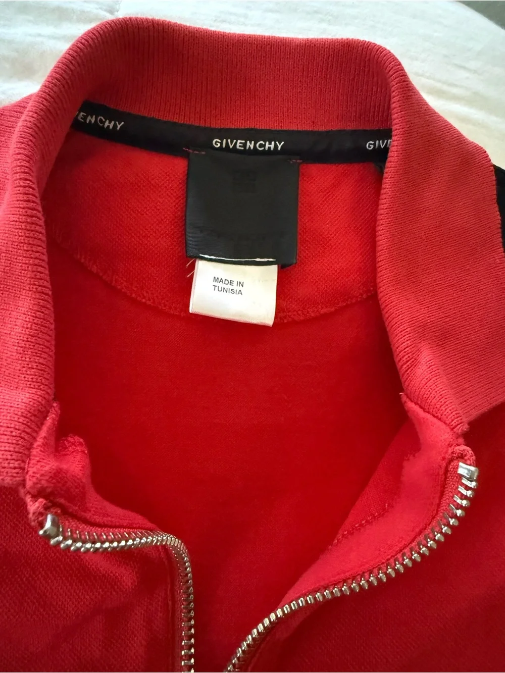 Givenchy Red Polo with Black Logo Tabs